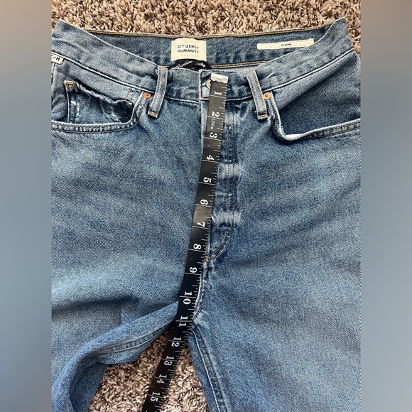 Citizen of Humanity Sabine Blue High Waist Ripped Straight Leg Jeans US27 (0760) - Picture 13 of 14